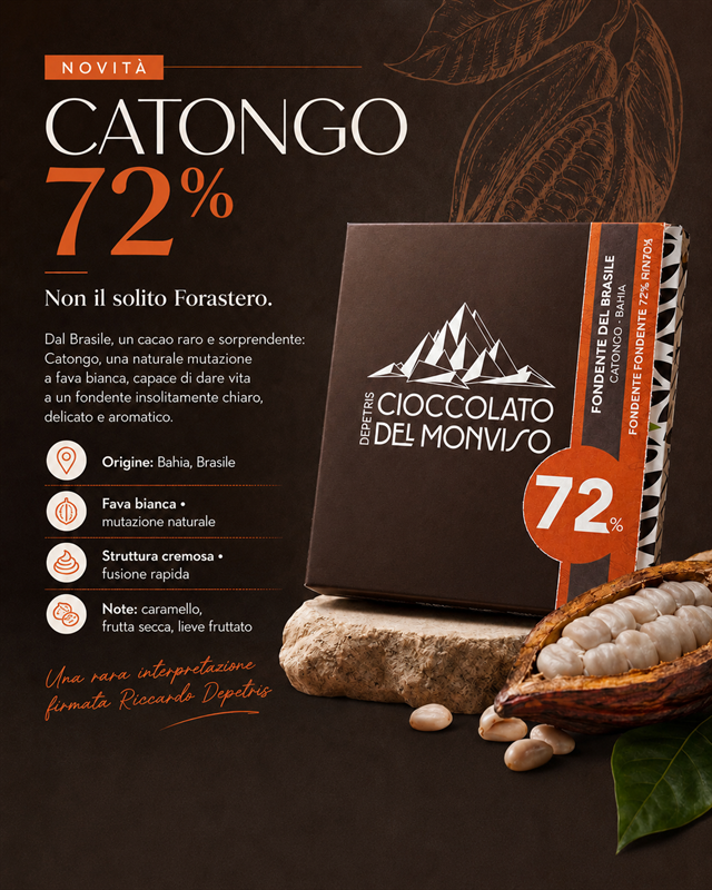 CIOCCOLATO MONORIGINE BRASILE CATONGO BAHIA 72%