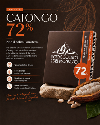 CIOCCOLATO MONORIGINE BRASILE CATONGO BAHIA 72%